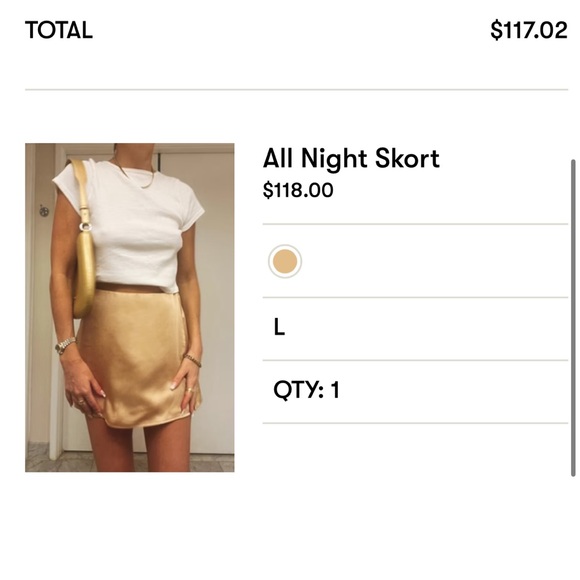 Show Me Your MuMu Gold Wrap Mini Skirt